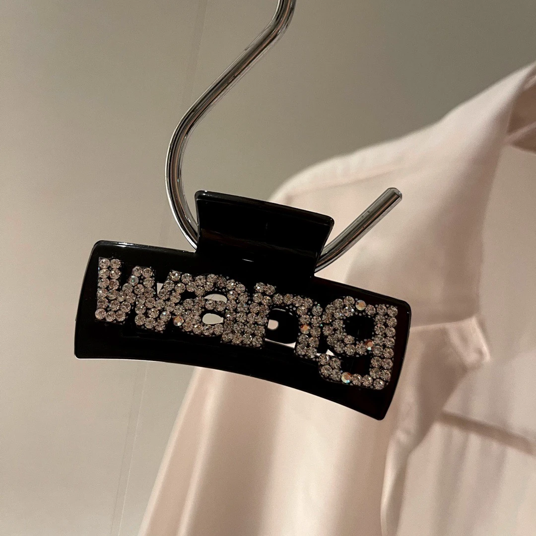 镶钻亚克力抓夹精致马尾夹盘发鲨鱼夹时尚百搭发卡