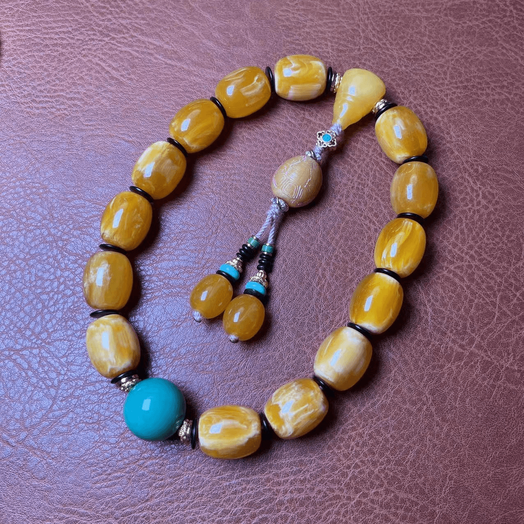 【红花纹】18mm枣珠拉丝手持优质的时尚手链