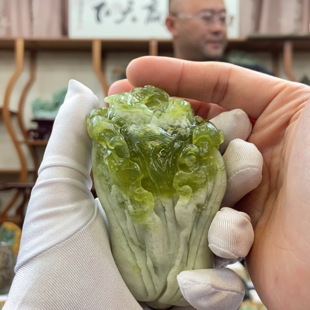 蛇纹石玉手把未镶嵌东*