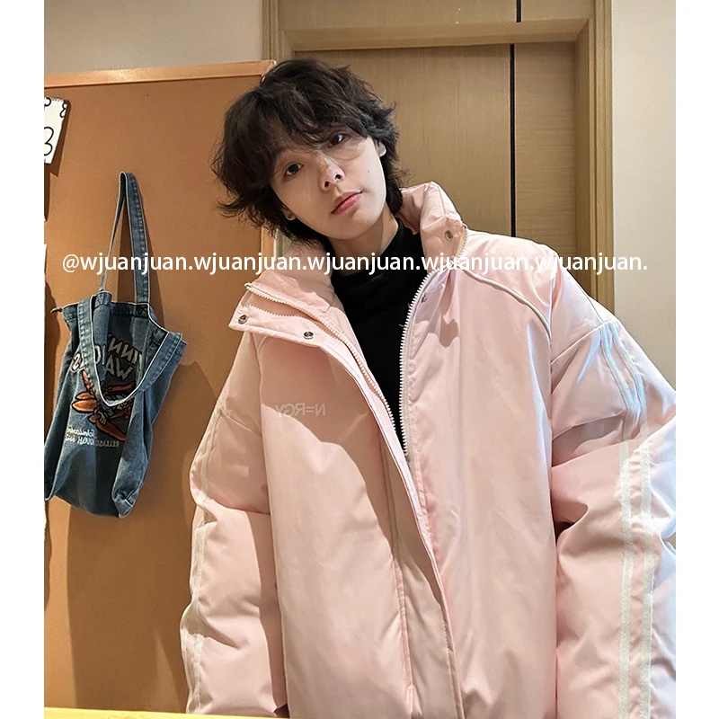 『WJUANJUAN』美式ovresize男女学院中性棉服宽松慵懒加厚棉衣外套