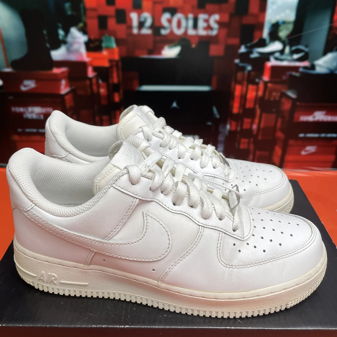 40.5码 中古 Nike Air Force1 空军一号 休闲鞋 纯白经典 无盒