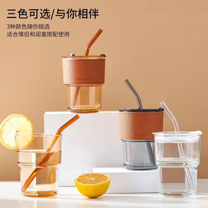 床头柜上防尘两用杯盖家用水杯客厅简约透明高颜值