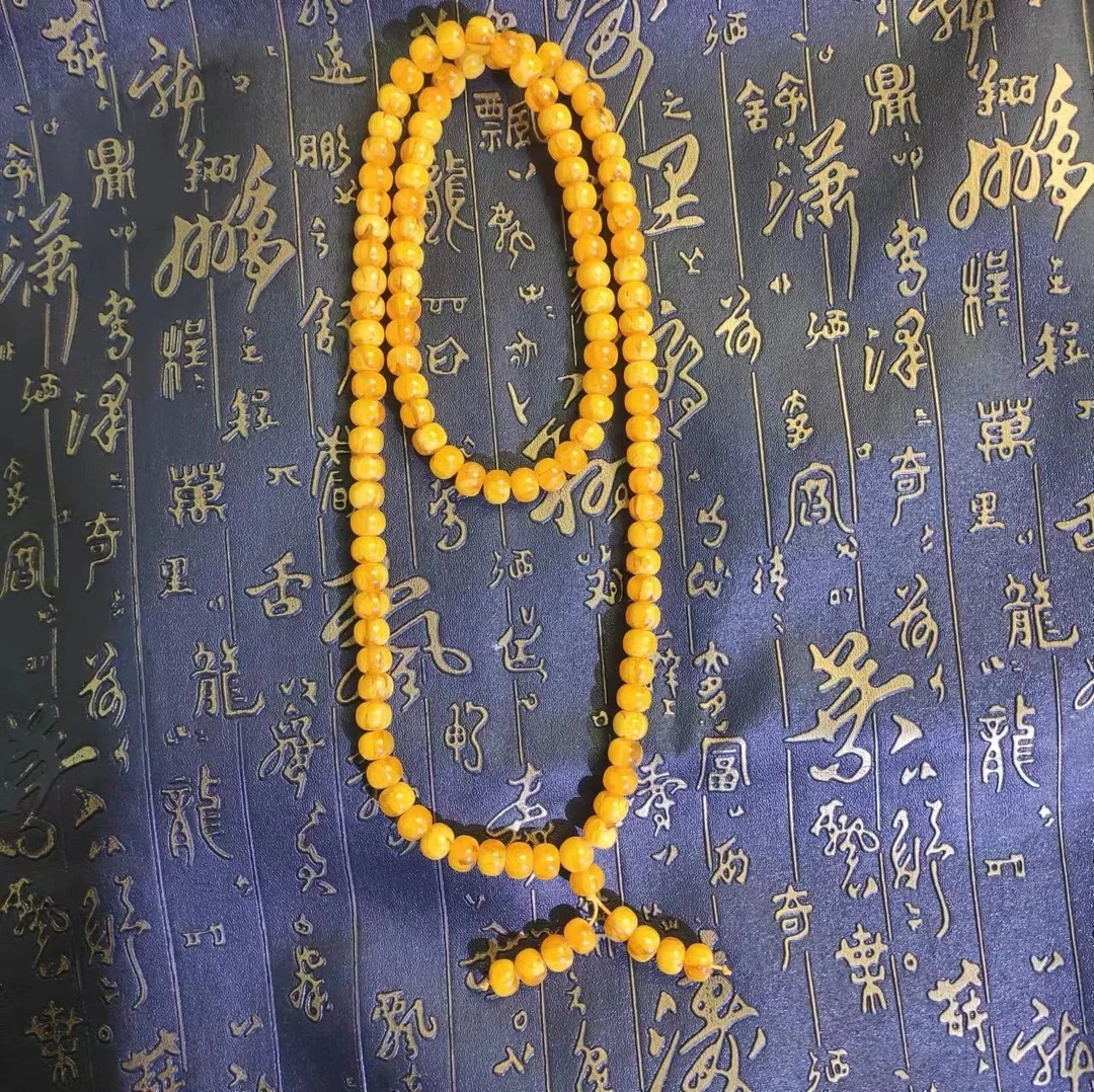 手链 l102深色老辣色108珠苹果珠多圈手链手串项链【10mm】