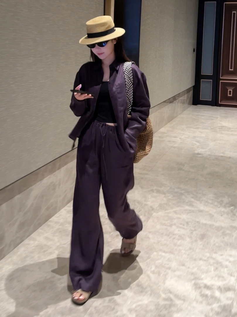 {佳佳上衣}{100雨露亚麻}衬衫女显瘦气质时尚休闲设计感----0758