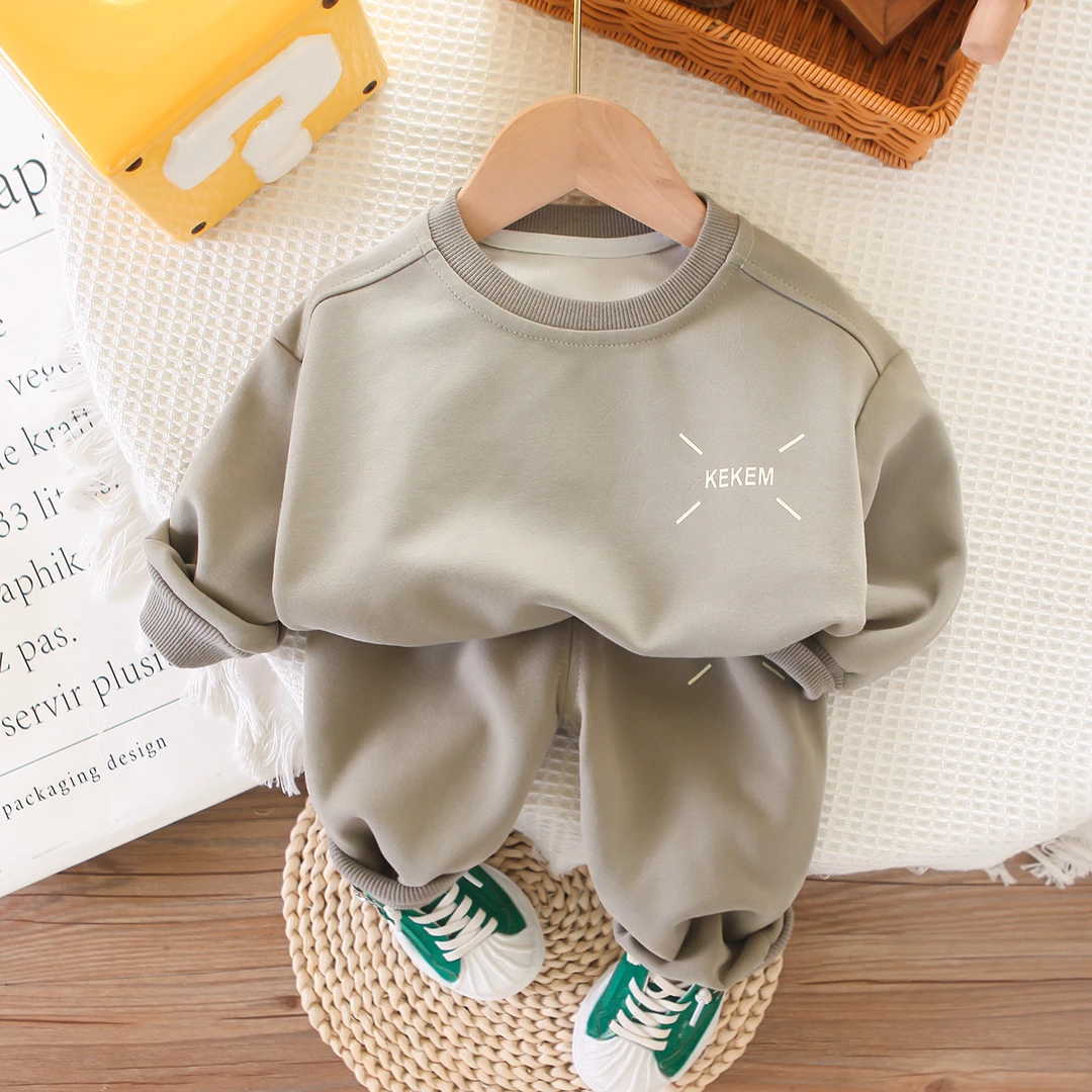 童装男童套装春秋季2024新款婴儿春装洋气两件套小童宝宝衣服潮