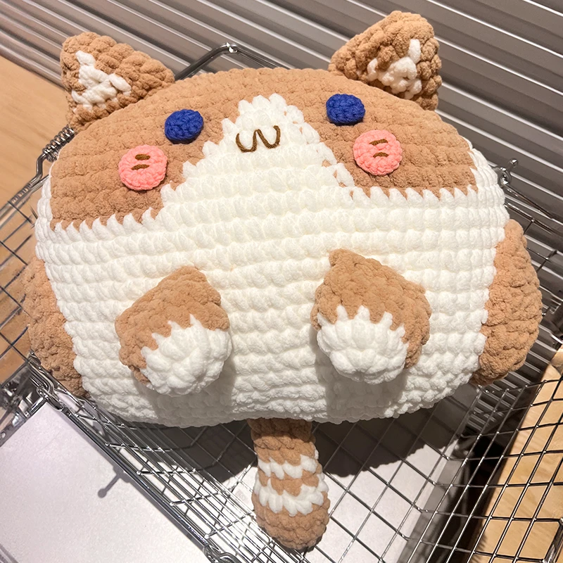 首发大号diy猫咪抱枕冰条线拥抱玩偶公仔材料包创意手工编织礼物