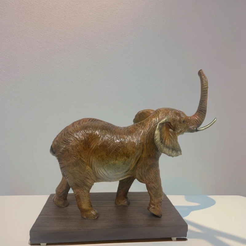 纯铜大象摆件客厅玄关装饰乔迁开业礼品工艺品摆设复古创意动物