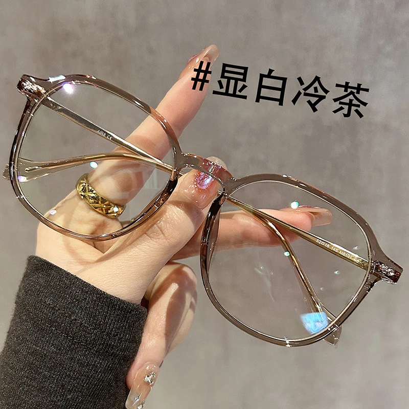 茶色眼镜近视女度数可配镜片网上配眼睛防蓝光素颜神器大框眼镜框