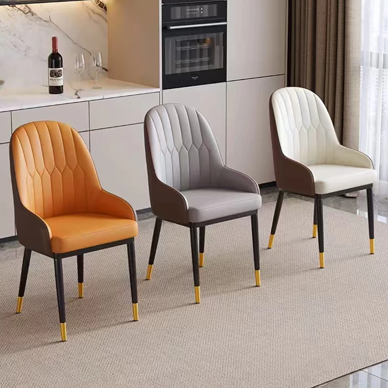 大菠萝椅现代简约家用餐椅靠背酒店轻奢皮椅网红餐厅火锅店扶手椅