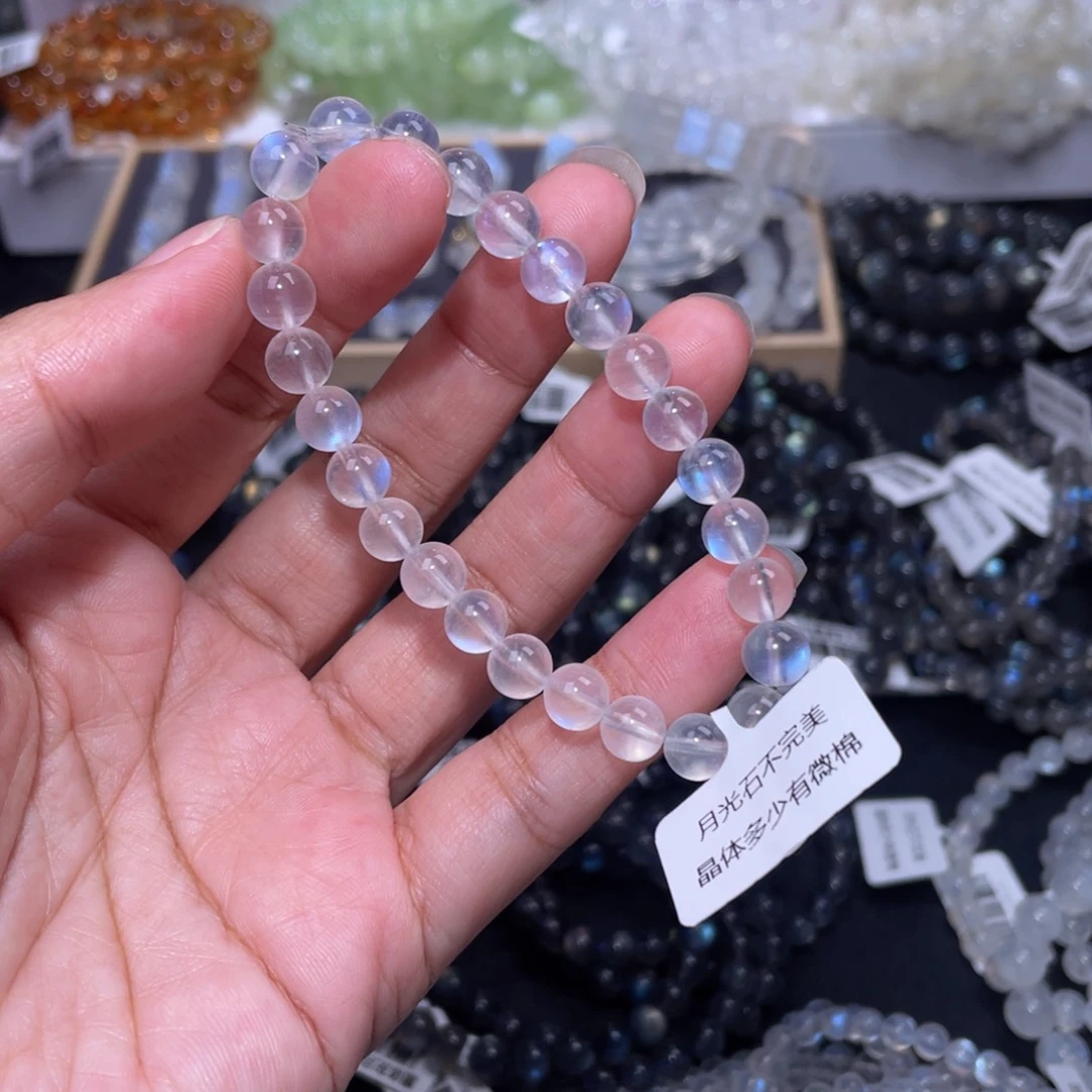 水晶手链未镶嵌ฅ****ฅ蓝月光手链7.2m