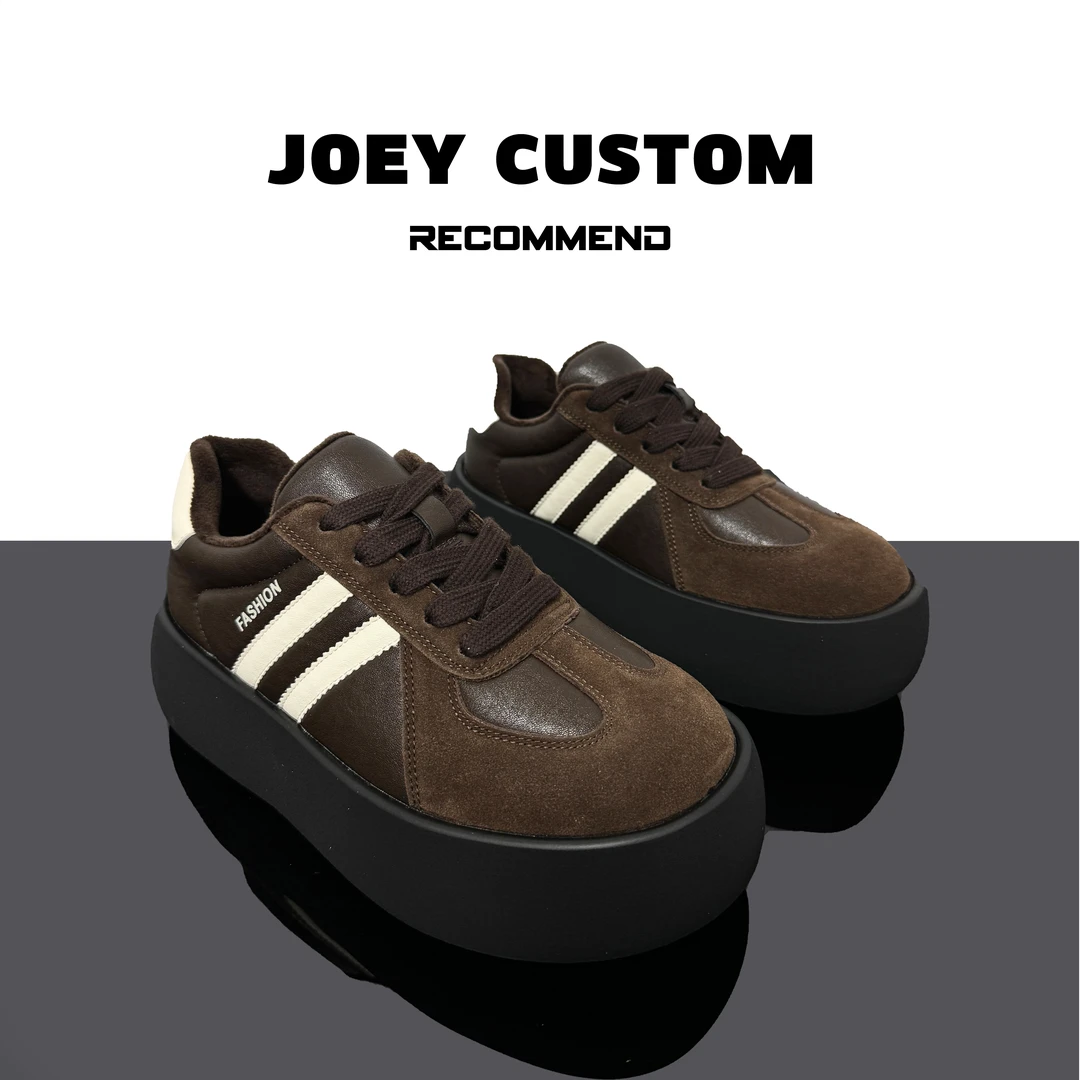 JOEY | 春季新品女低帮小众系带德训鞋保暖圆头面包鞋 5821