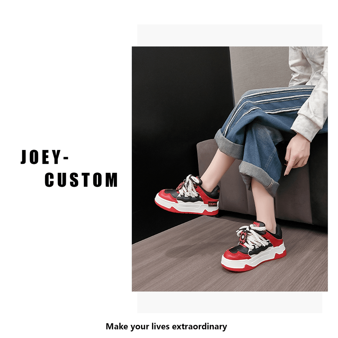 JOEY【芝加哥】情侣同款~ins风拼色板鞋男女休闲潮鞋 8037