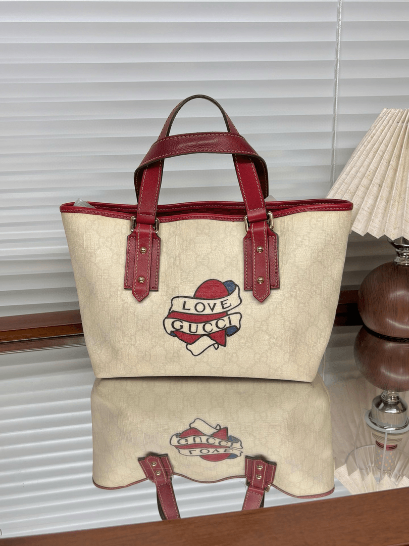 95新 GUCCI/古驰 (K)gucci 爱心托特手提包