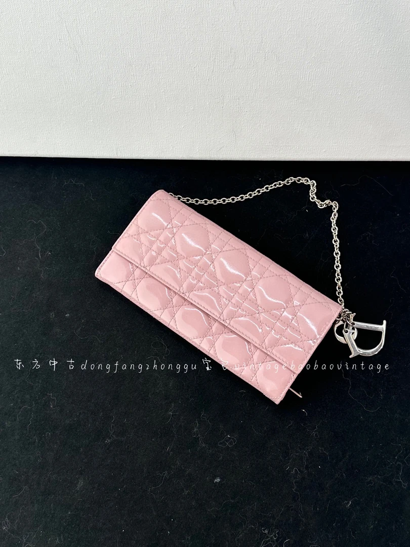 95新 DIOR/迪奥 (K)dior樱花粉woc手提包