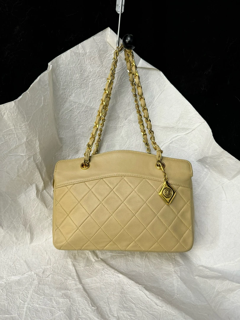 95新 Chanel/香奈儿 (K)chanel 奶茶色单肩包