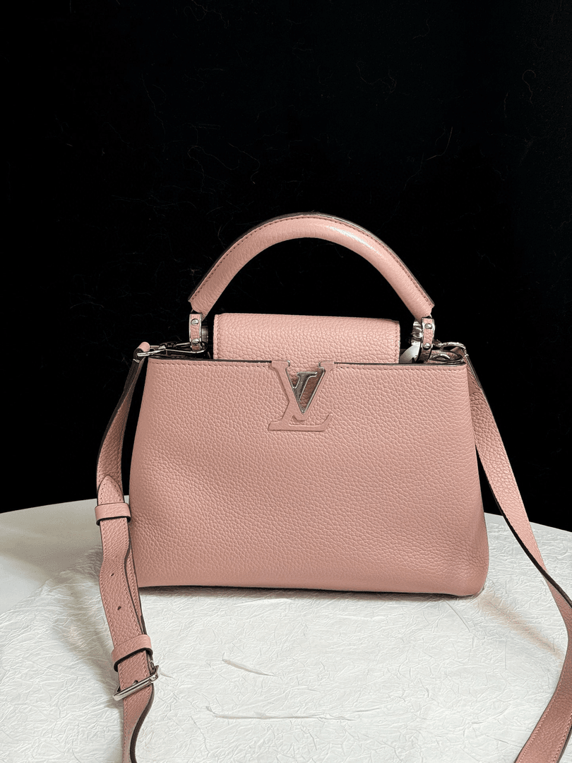 95新 LouisVuitton/路易威登 lv 樱花粉cap斜挎包