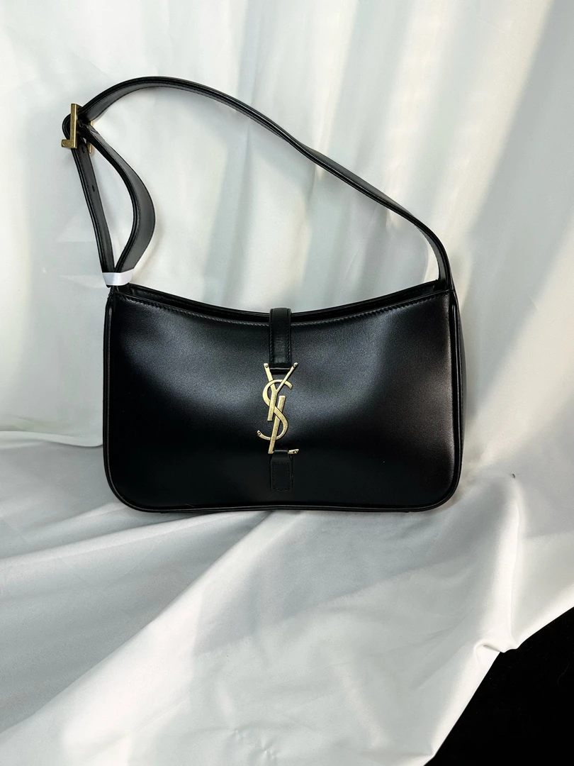95新 YSL/圣罗兰 ysl 黑金hobo单肩包