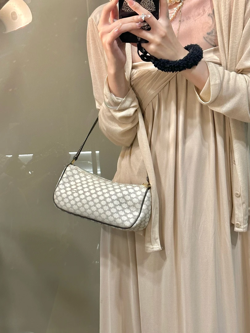 95新 Celine/思琳 celine 白色单肩包(K)