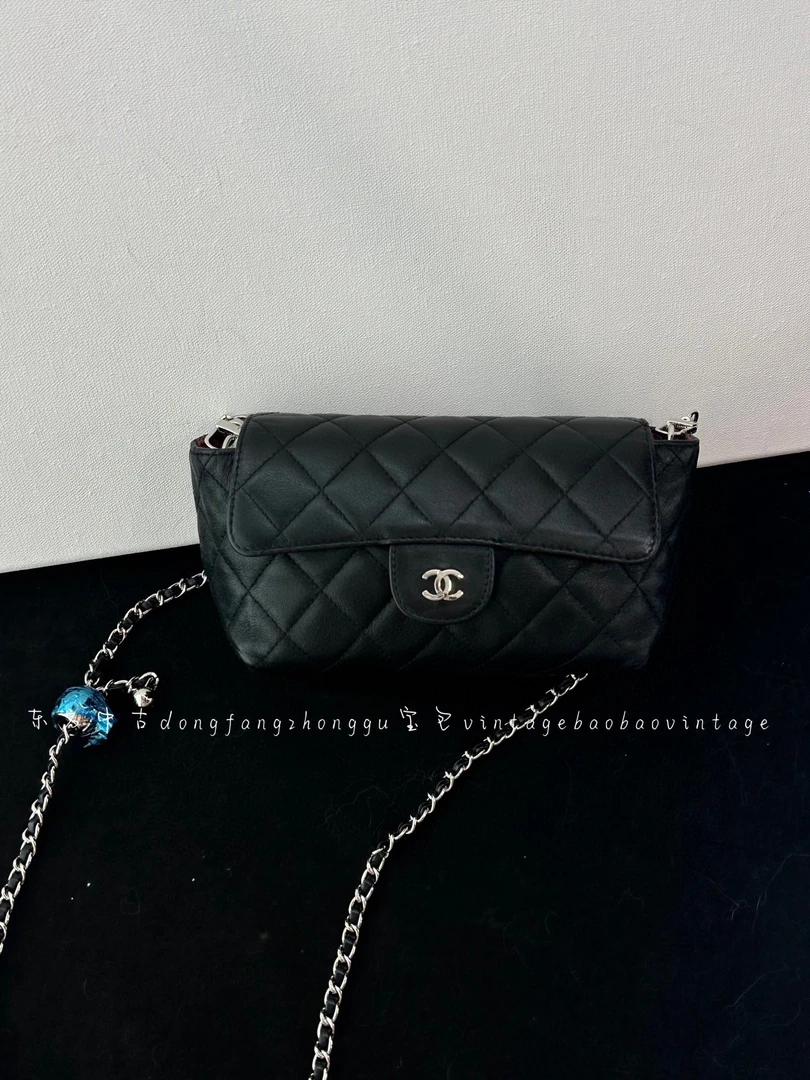 95新 Chanel/香奈儿 chanel 黑色cf手拿包