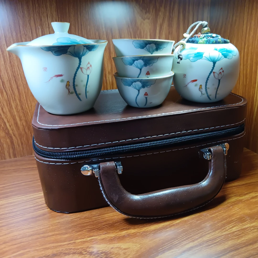 汝窑便携式旅行装茶具