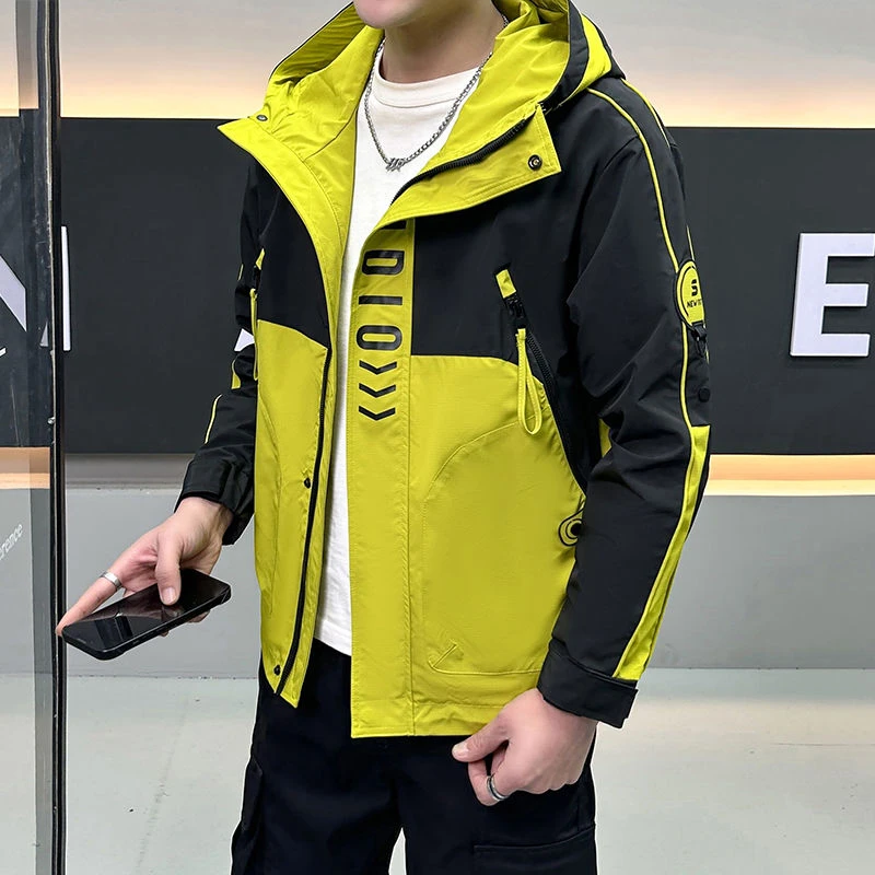 男士外套春秋季新款韩版立领工装夹克潮流帅气百搭休闲上衣服