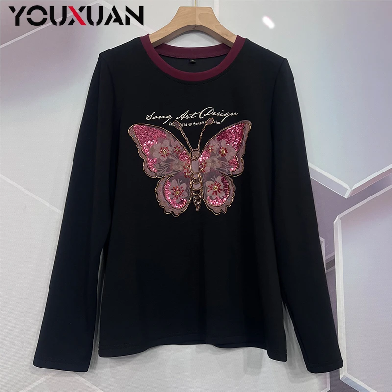 【新品】2024秋冬百搭韩版气质时尚显瘦休闲宽松长袖女士上衣6351