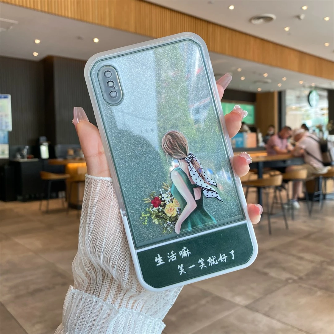 她的熊适用于苹果xsmax手机壳全包防摔带支架时尚创意唯美新款XYX
