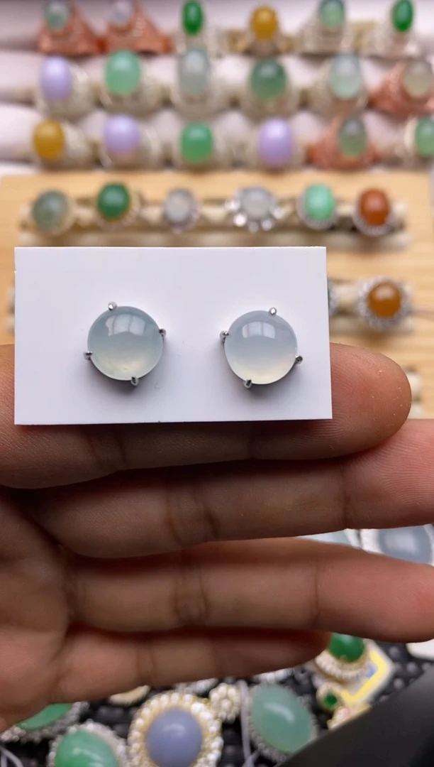 【闪购商品】翡翠耳饰未镶嵌福利款05