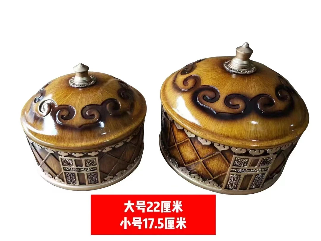 蒙古族礼品少数民族特色蒙古包造型收纳盒糖果盒树脂工艺品民族风