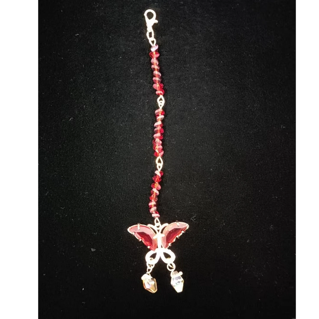 合金吊坠 新款红色额饰吊坠中式饰品C9