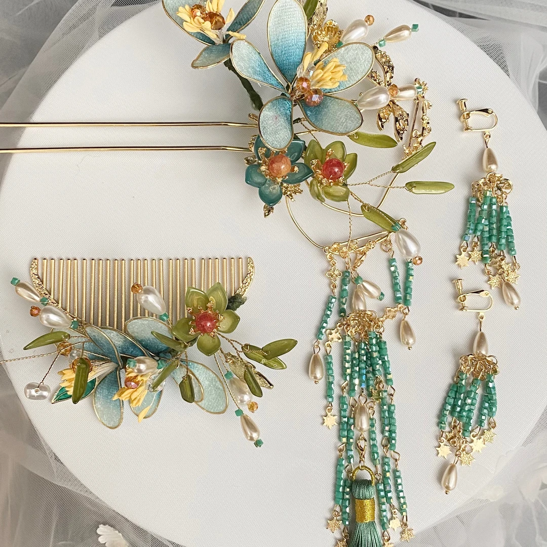 非金属婚庆饰品 中式新娘饰品中国风爆款113