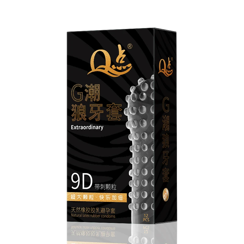 G潮狼牙套带刺大颗粒持久延时超薄安全套Q点 天然橡胶胶乳避孕套 成人情趣男用品