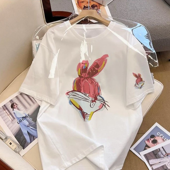 【非图片款】101-200春夏新款大码短袖T恤女圆领百搭宽松时尚夏装