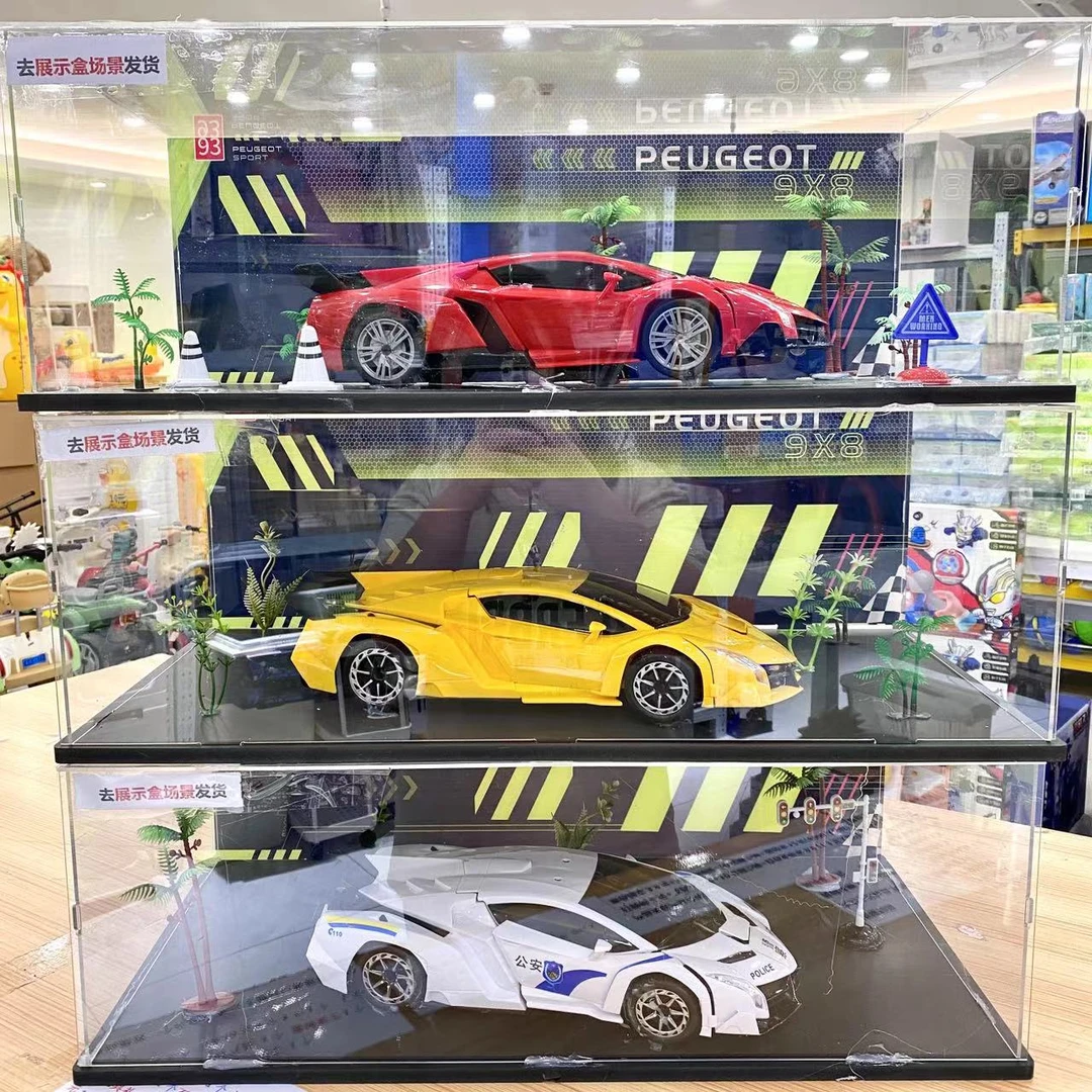 贝【三只】20cm滑行车兰博基尼警车儿童玩具车(裸装加快递盒)