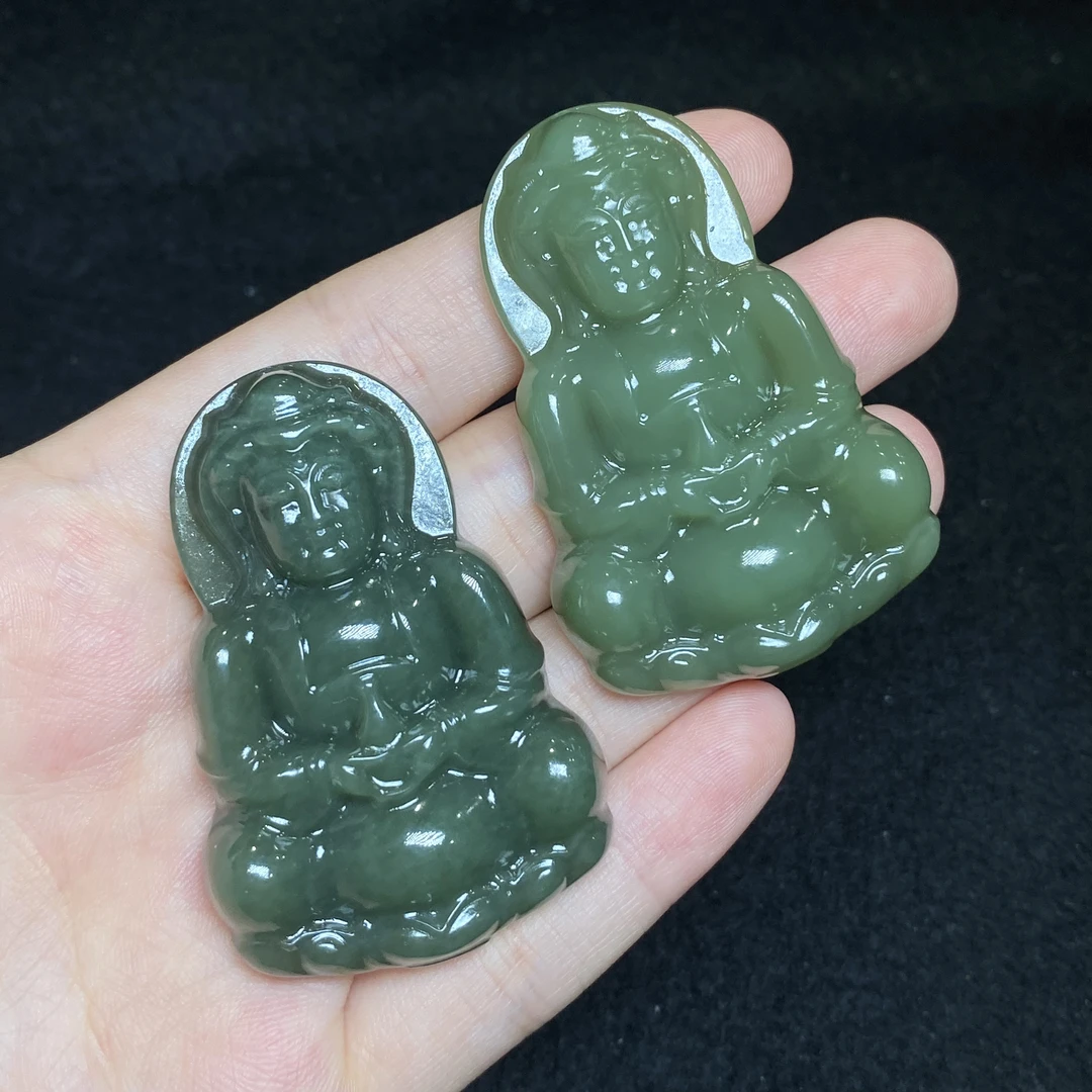 【小北好物】和田玉吊坠-16QH16X370【多样性发一件】约33*49mm带绳