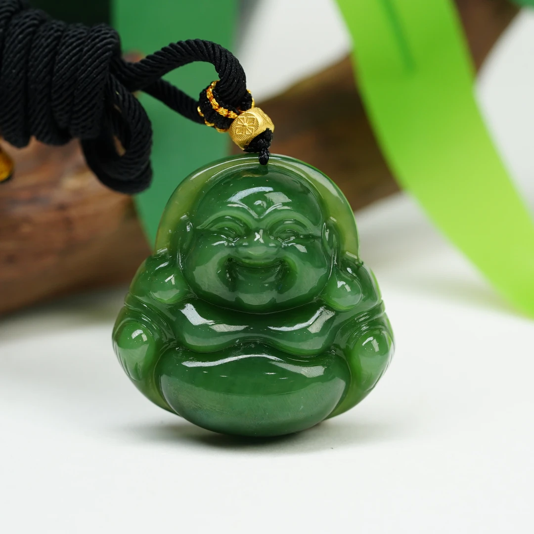 【小北好物】和田玉吊坠-16QH75X135【多样性发一件】约34*35mm带绳