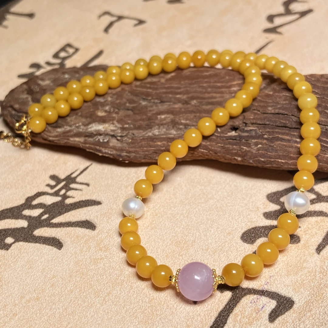 【小北好物】紫锂辉DIY项链-17QK20X226【多样性发一件】约9mm