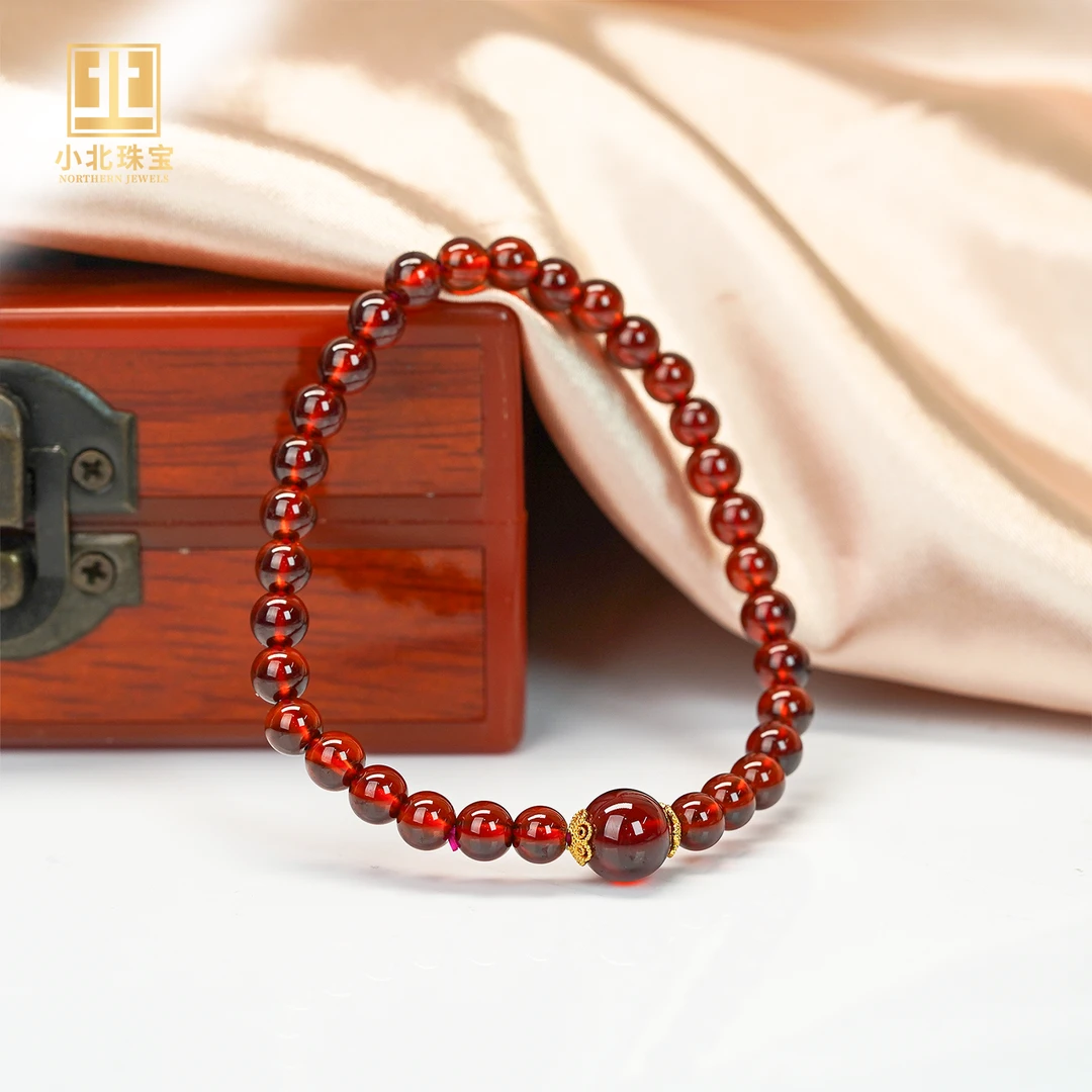 【小北严选】石榴石手串-16L01X1083【多样性发一件】约大8mm+小5mm