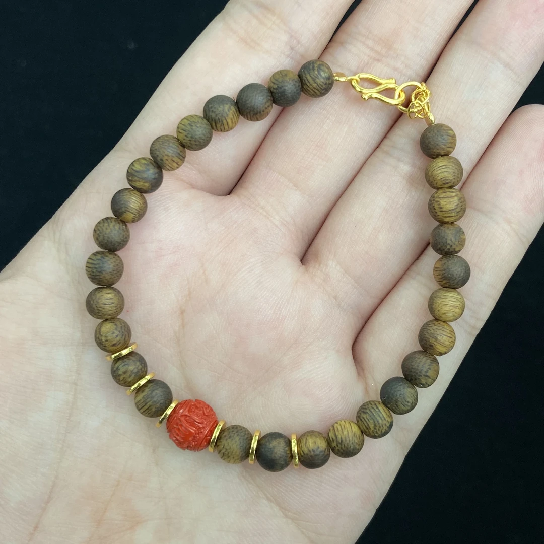 【小北严选】沉香DIY手串19-16H81X141【尺寸约5mm+】带罐子