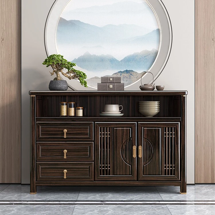 新中式餐边柜客厅中式隔断玄关边柜储物新中式客厅中式家用简约柜