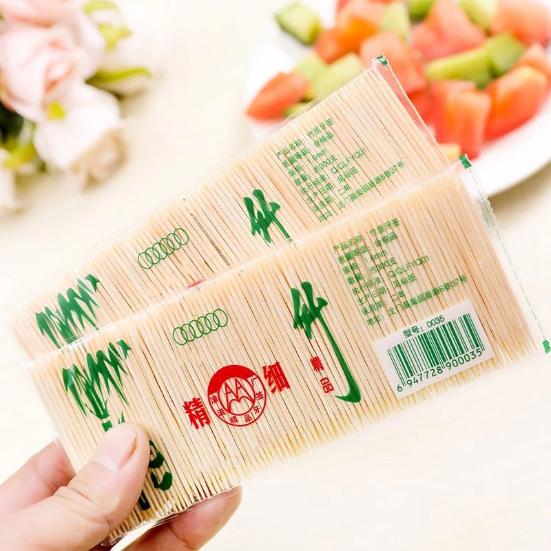 竹牙签一次性双头酒店餐厅家用商用便携小包装天然竹子细牙签