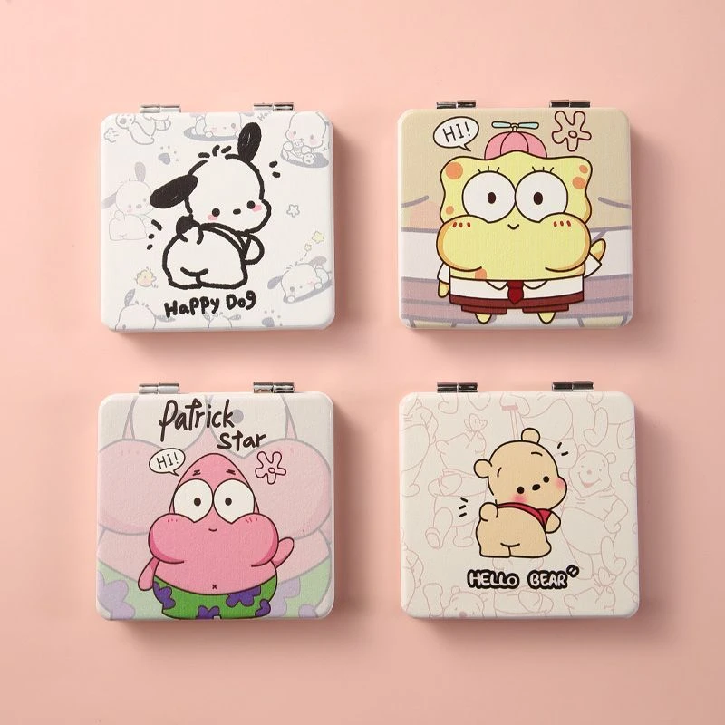 便携化妆镜卡通小镜子化妆镜学生宿舍随身折叠镜补妆镜女生可爱