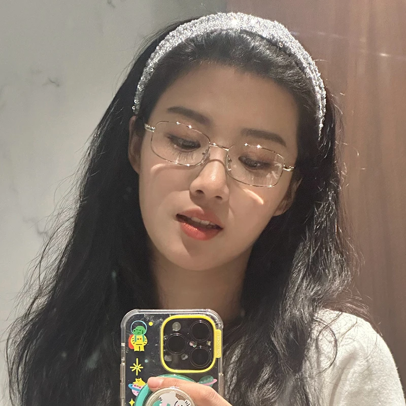 卢昱晓同款眼镜近视女度数可配银框方框眼睛纯欲小框高级斯文败类