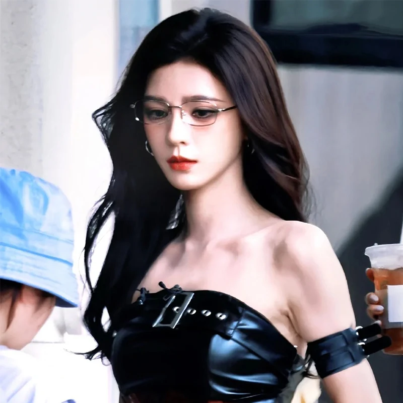 浪姐张予曦同款眼镜防蓝光女高级感纯欲金丝斯文败类专业配镜学生