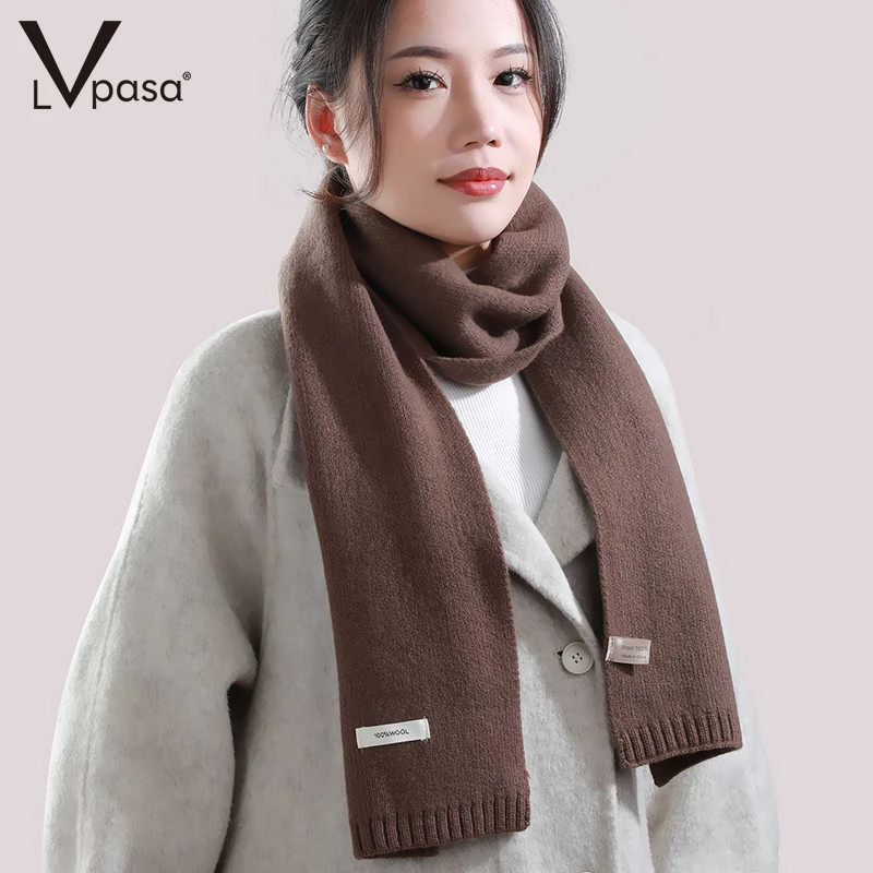 绵羊毛家用羊绒围巾新款纯色百搭男女保暖冬日氛围感针织围脖保暖