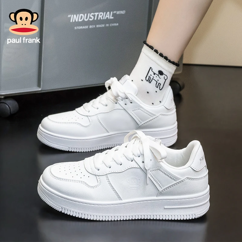 大嘴猴2024早秋新款情侣小白鞋女生简约款学生休闲街头风百搭板鞋