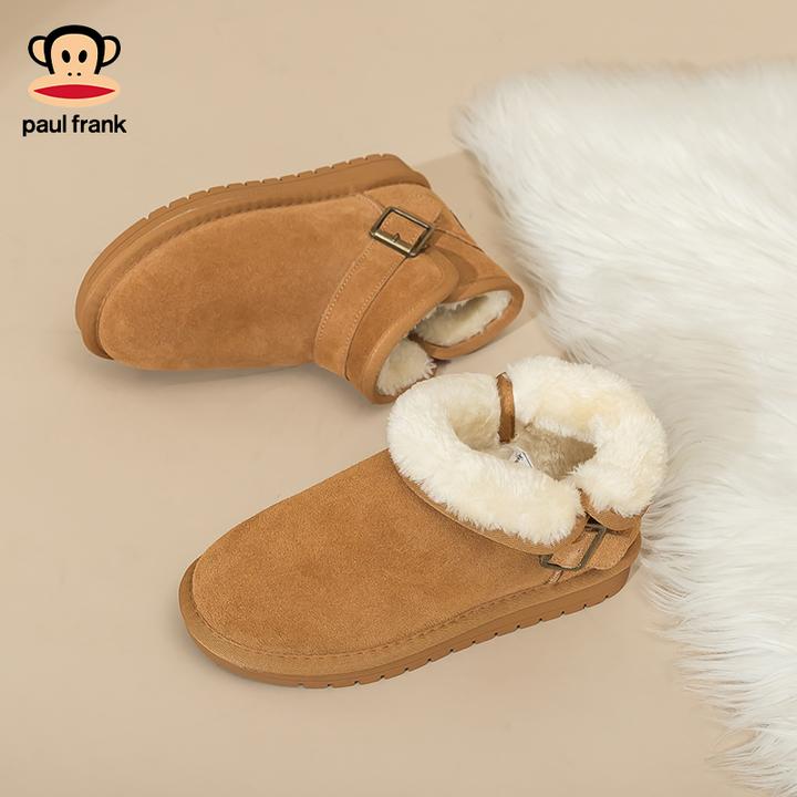 大嘴猴加厚加绒保暖大棉鞋冬季新款2024女鞋百搭抗寒厚底女雪地靴