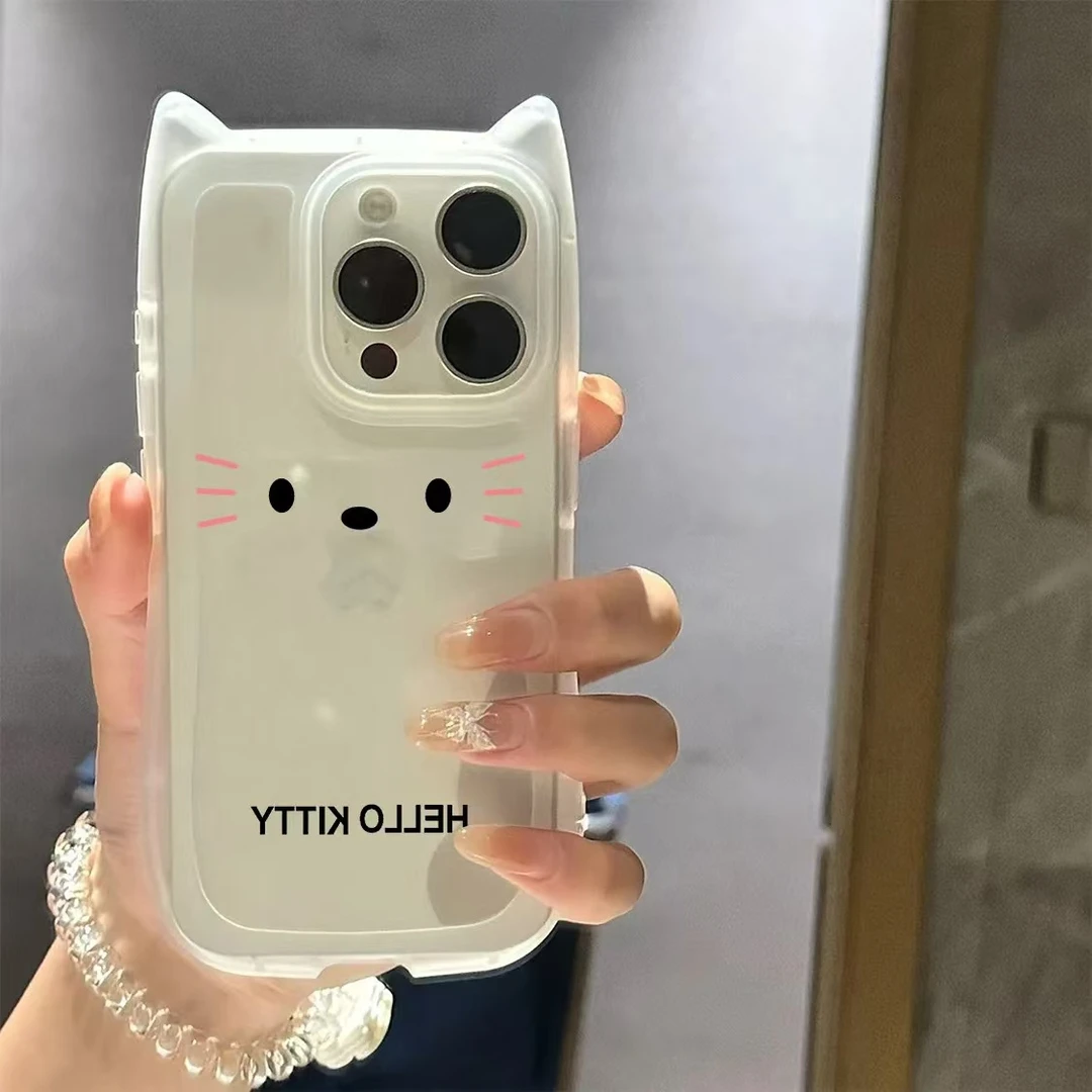 猫耳朵kitty表情适用于iphone16promax/15卡通iPhone14/13/12/11