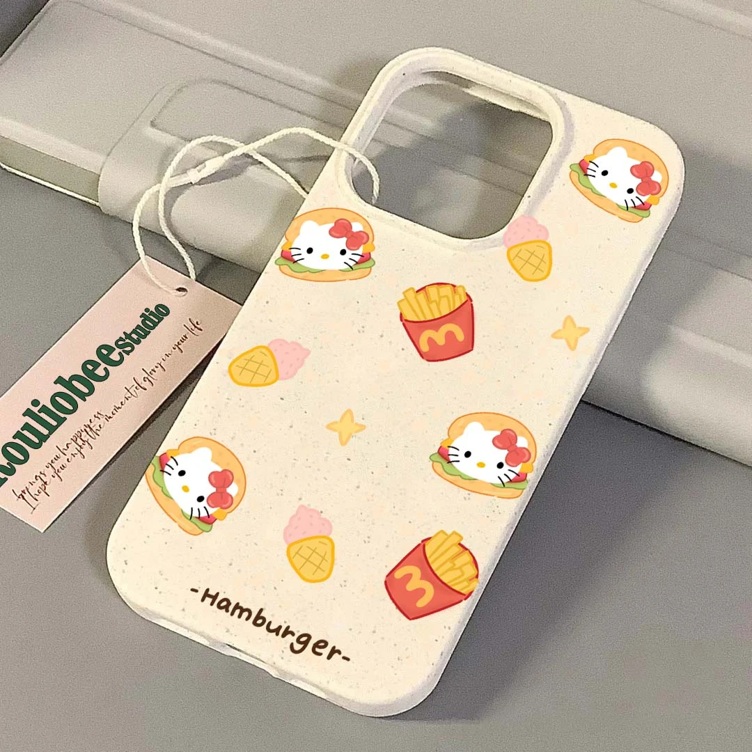 BANCA薯条汉堡凯蒂适用苹果14promax手机壳15华为/vivo/小米/oppo