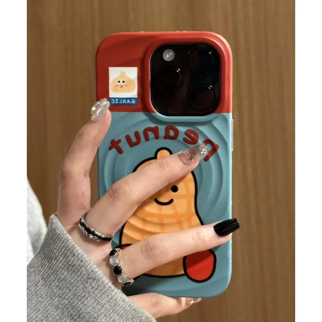 ins花生小人波漾适用iphone16/15/14promax手机壳苹果13/12/11PRO